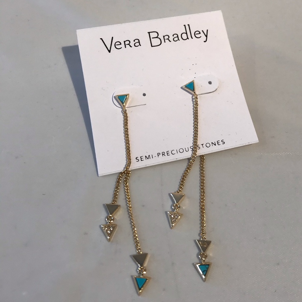 Vera Bradley “Triangle L Drop Earrings”